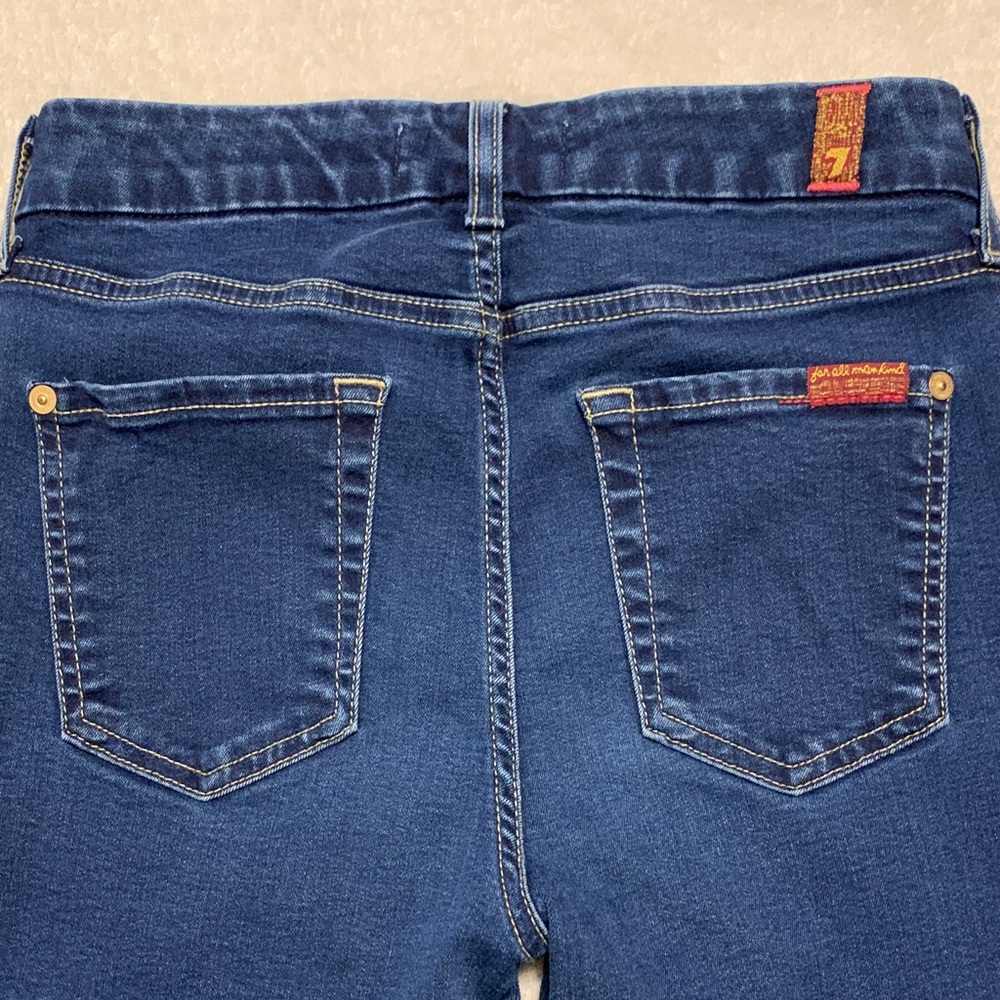7 For All Mankind The Skinny Sz 26 Straight Leg Jeans Stretchy b(air) Denim